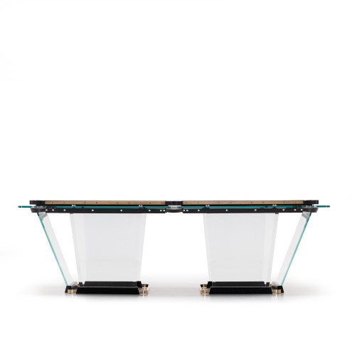 TECKELL T1.3 Billardtisch Gold Luxus-Design aus Glas & Holz