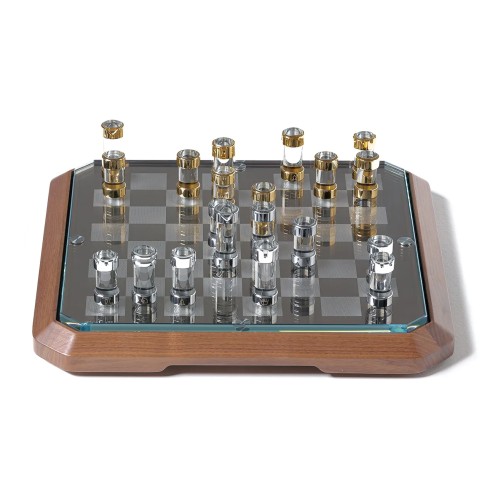 TECKELL Luxus STRATEGO Walnuss Holz- Schach