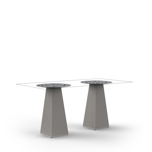 VONDOM stół do jadalni GATSBY kwadratowa podstawa - 158x79x73cm