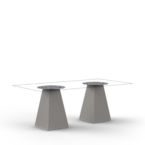 VONDOM stół do jadalni GATSBY kwadratowa podstawa - 200x100x73cm