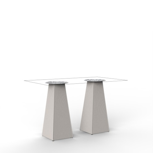 VONDOM stół do jadalni GATSBY kwadratowa podstawa - 119x69x73cm