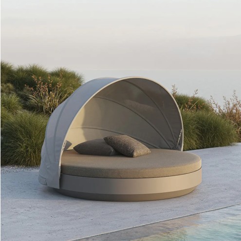 VONDOM Daybed VELA - Ø 210cm with sun visor & adjustable headboard