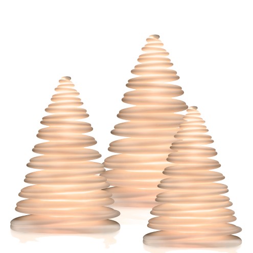 VONDOM CHRISMY Design-Weihnachtsbaum 3er-Set (50/100/150 cm), Outdoor