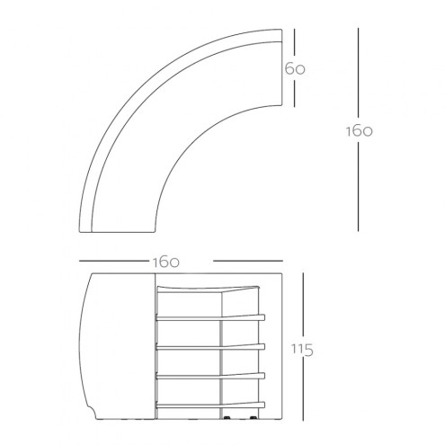VONDOM Barelement FIESTA Curva