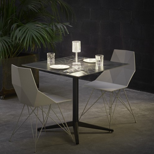 VONDOM Tischleuchte GATSBY Cylinder cristal - LED weiss