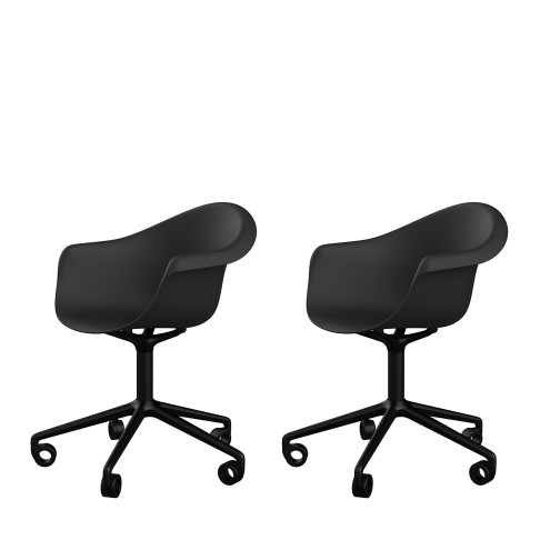 VONDOM Drehstuhl mit Rollen INCASSO - 2er Set