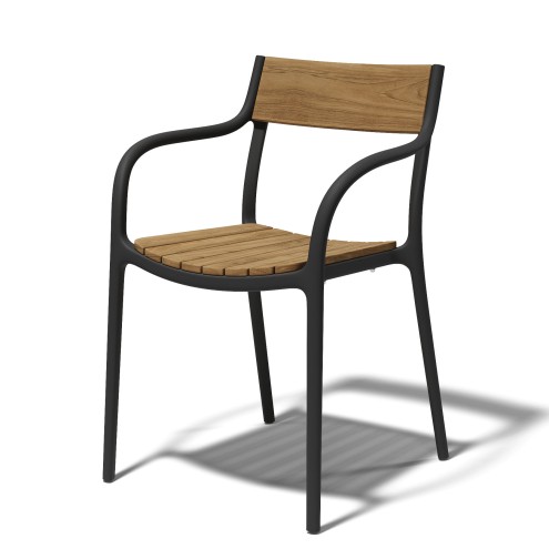 VONDOM Armlehnstuhl MADISON WOOD - Black - 4er Set