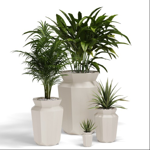 VONDOM planter ORIGAMI HASU 80 / 120 cm - Set of 2